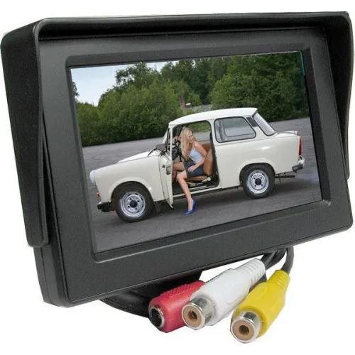 Автомобильный монитор для камеры заднего вида Security TFT monitor 4.3 дюйма, с козырьком, JL403HR, черный - фото 4