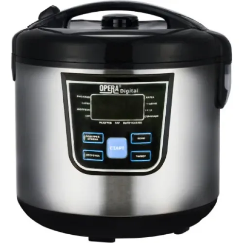 Мультиварка з функцією пароварки Opera Digital OD-166 Cooking Pro, 120 рецептів, 12 програм, 1500 Вт, срібло - фото 6