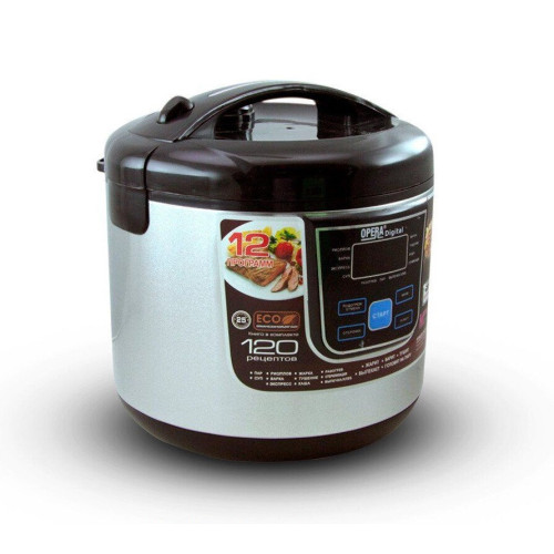 Мультиварка з функцією пароварки Opera Digital OD-166 Cooking Pro, 120 рецептів, 12 програм, 1500 Вт, срібло - фото 4