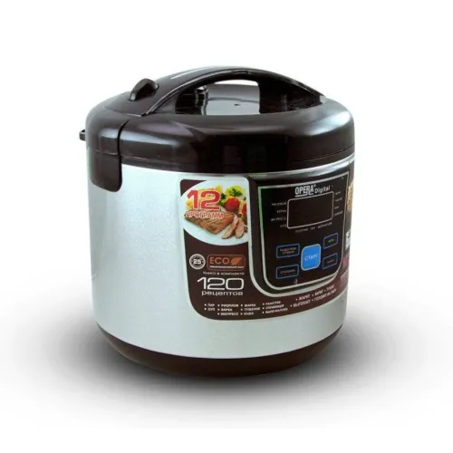 Мультиварка з функцією пароварки Opera Digital OD-166 Cooking Pro, 120 рецептів, 12 програм, 1500 Вт, срібло - фото 9