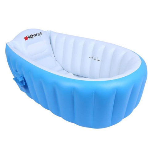 Дитяча надувна ванна Intime Baby Bath Tub, насос в подарунок, 98*28 см, два кольори - фото 2