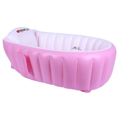 Дитяча надувна ванна Intime Baby Bath Tub, насос в подарунок, 98*28 см, два кольори - фото 3