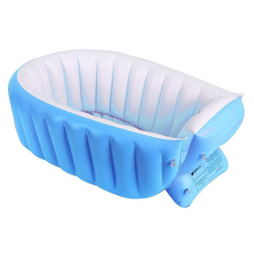 Дитяча надувна ванна Intime Baby Bath Tub, насос в подарунок, 98*28 см, два кольори - фото 4