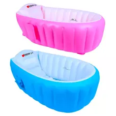 Детская надувная ванночка Intime Baby Bath Tub, насос в подарок, 98*28 см, два цвета