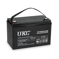 Акумулятор гелевий UKC 12V100AH/10HR, до 12 років експлуатації, з ємністю 100 А·год, 12 В