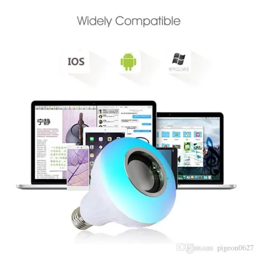 Bluetooth лампочка з динаміком і пультом дистанційного керування Buble Lamp (лампа колонка Е27) - фото 5
