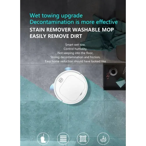 Робот-пилосос з функцією вологого прибирання ES 32 Robot Vacuum Mop Essential, Білий - фото 7
