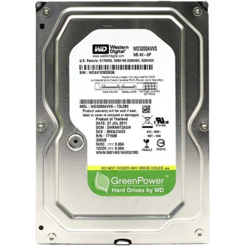 Жорсткий диск для камер відеоспостереження HDD SATA Western Digital 320GB WD 7200rpm 8MB AV-GP