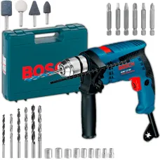 Ударная дрель BOSCH GSB 13 RE ЗВП Professional, кейс с набором инструмента в комплекте