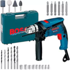 Ударний дриль BOSCH GSB 13 RE ЗВП Professional, кейс із набором інструменту в комплекті