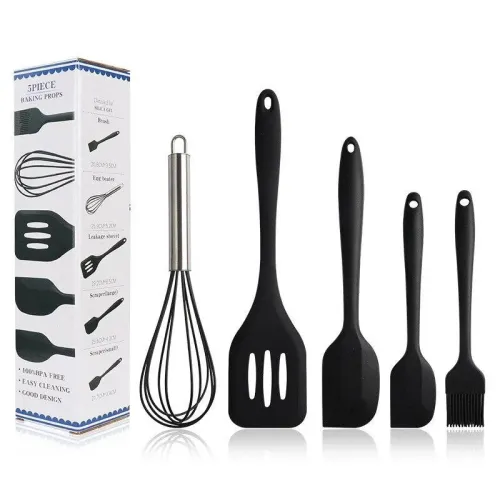 Набір із 5 предметів для кухні USA EASY Kitchen silicone set, силіконові лопатки - фото 3