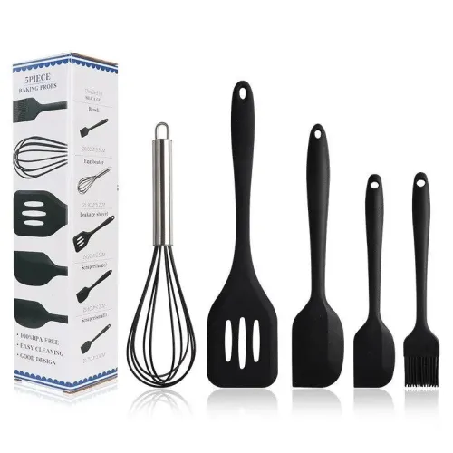 Набір із 5 предметів для кухні USA EASY Kitchen silicone set, силіконові лопатки - фото 3