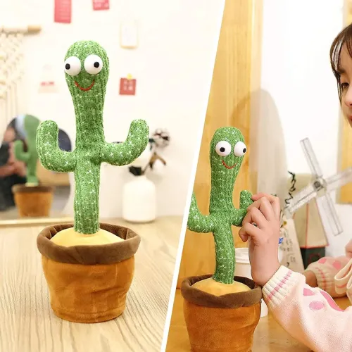 Большой танцующий кактус LOL Cactus 32 см, повторюша, 120 мелодий, на батарейках - фото 4