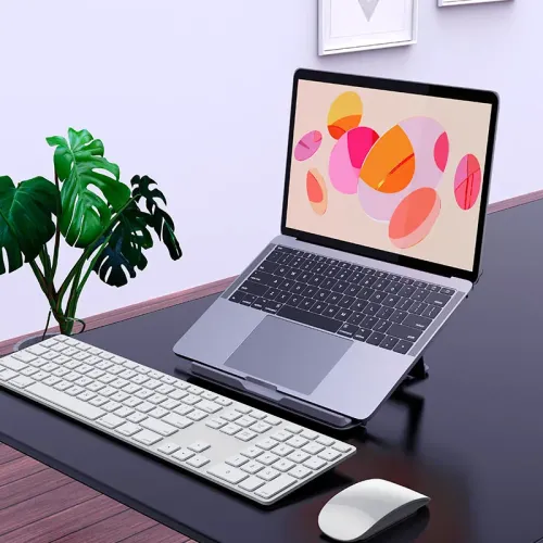 Посилена підставка для ноутбука HOCO PH-37, алюмінієвий сплав, прогумовані soft touch покриття, два кольори - фото 2