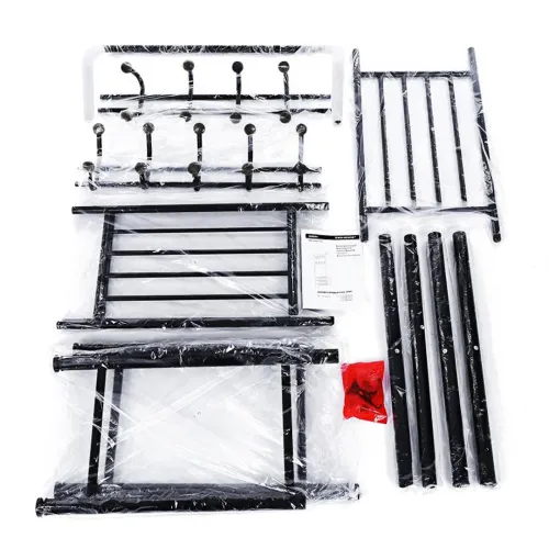 Вішалка для одягу чорна 4098 NEW SIMPLE FLOOR CLOTHES RACK SIZE 60x29. 5x151см - фото 4