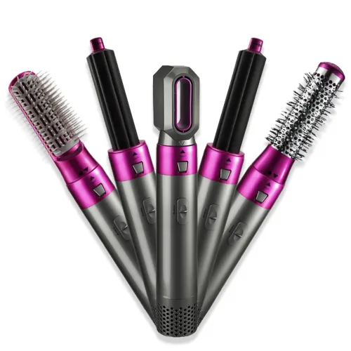 Мультистайлер 5 в 1 Hot Air Styler фен стайлер для завивки та випрямлення волосся з 5 насадками - фото 2