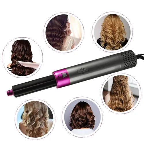 Мультистайлер 5 в 1 Hot Air Styler фен стайлер для завивки та випрямлення волосся з 5 насадками - фото 4