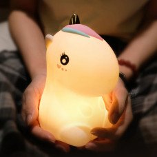 Ночник детский Единорог Lovely Horse радужный беспроводной силиконовый LED