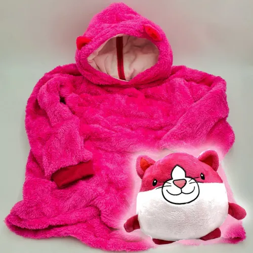 Детская игрушка-толстовка Huggle Pets Hoodie / Плед с капюшоном и рукавами 3 в 1 - фото 5