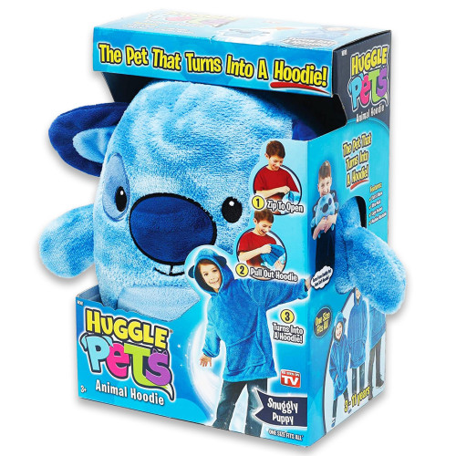 Дитяча іграшка-толстовка Huggle Pets Hoodie / Плед з капюшоном та рукавами 3 в 1 - фото 7
