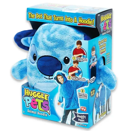 Детская игрушка-толстовка Huggle Pets Hoodie / Плед с капюшоном и рукавами 3 в 1 - фото 7