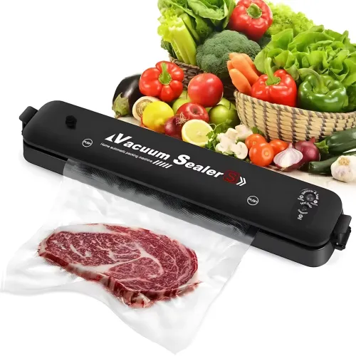 Вакуумний упаковщик для продуктів Vacuum Sealer – 90 Вт, -60 кПа, живлення 220 В, пластик, герметична упаковка - фото 9