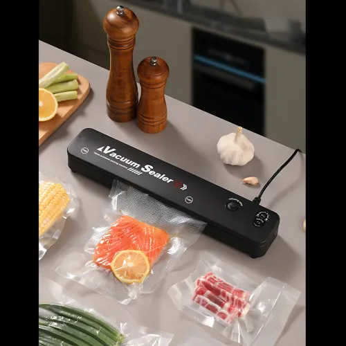 Вакуумний упаковщик для продуктів Vacuum Sealer – 90 Вт, -60 кПа, живлення 220 В, пластик, герметична упаковка - фото 8