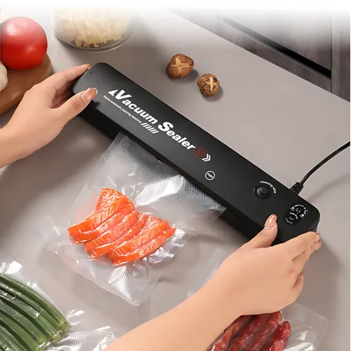 Вакуумний упаковщик для продуктів Vacuum Sealer – 90 Вт, -60 кПа, живлення 220 В, пластик, герметична упаковка - фото 6
