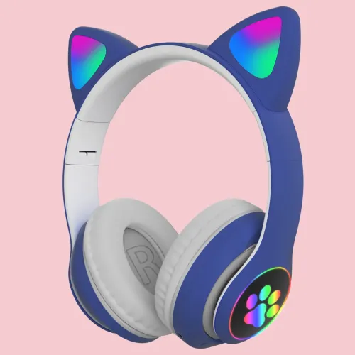 Беспроводные наушники с кошачьими ушками детские с подсветкой CAT STN-28 Bluetooth - фото 4