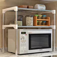 Полиця-стелаж для мікрохвильової печі Multifunctional storage rack 65x60x25 см