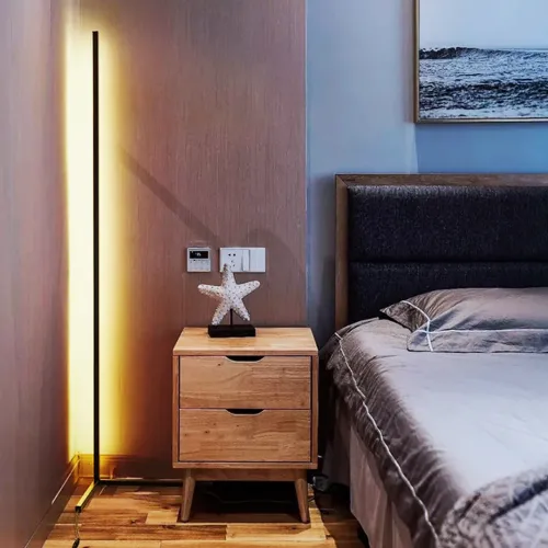 Кутовий підлоговий RGB світлодіодний LED торшер лампа з пультом керування 330+ світлових ефектів - фото 8
