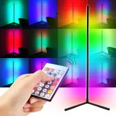 Кутовий підлоговий RGB світлодіодний LED торшер лампа з пультом керування 330+ світлових ефектів