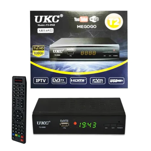 Тюнер DVB - T2 0968 metal с поддержкой WiFi адаптера (с экраном) - фото 6