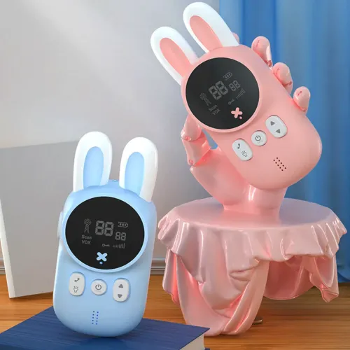 Дитячі рації з ліхтариком kids walkie-talkie 2 шт. pink and blue - фото 4