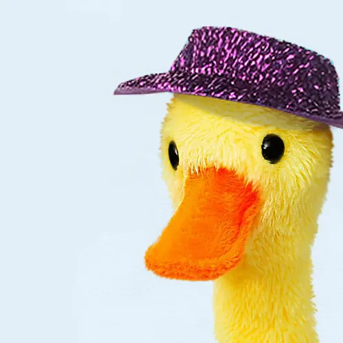 Інтерактивна іграшка качка повторюшка, м'яка музична іграшка Talking duck - фото 4