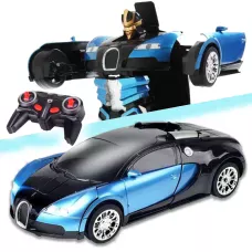 Машинка Робот Трансформер на радиоуправлении Lamborghini robot car Autobots Синяя