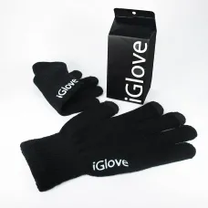 Сенсорные зимние перчатки iGlove для смартфонов универсальный размер чёрные