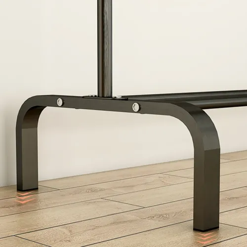 Напольная вешалка для одежды Double Floor Hanger 3, металл, 150×110×40 см, с полкой для обуви и крючками - фото 9