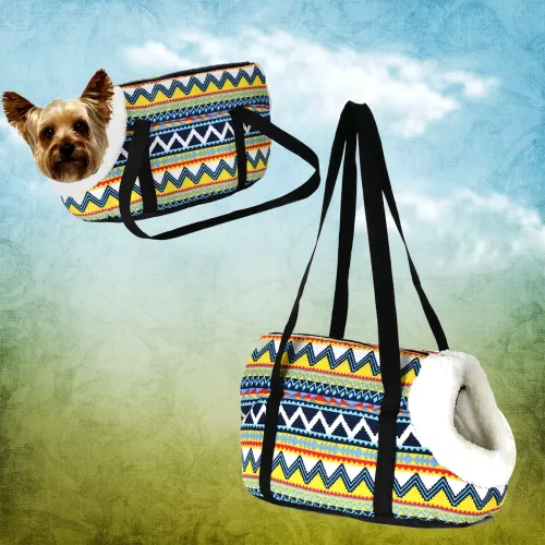 М'яка сумка-перенесення для собак та котів Pet Convenience MIx3 мультиколор S розмір 36X20X23 см - фото 19