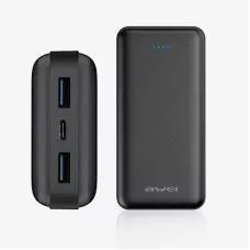 Портативний зарядний пристрій Power Bank Awei Original P47K 20000mAh Black