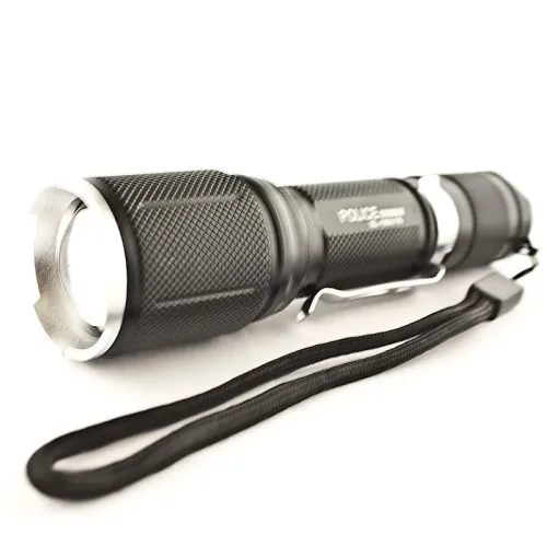 Ручной тактический фонарь Bailong PC-1860-T6 ZOOM PLUS, влагостойкий, аккумуляторный,  режимов - фото 2