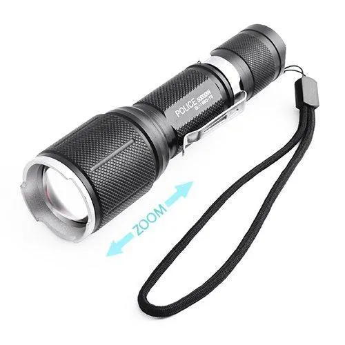 Ручний тактичний ліхтар Bailong PC-1860-T6 ZOOM PLUS, вологостійкий, акумуляторний, режимів