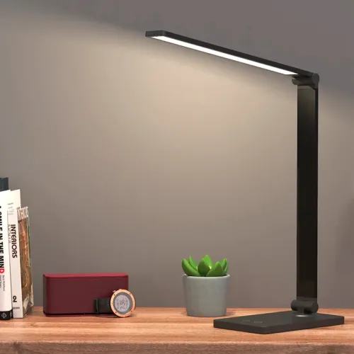Настольная LED лампа DESK lamp MT-856 от MI, поворот и наклон, 5 режимов, черная