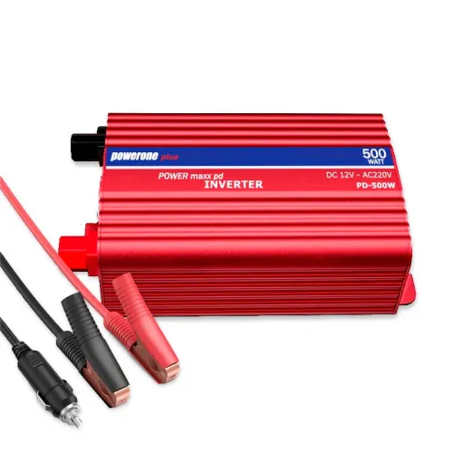 Портативный преобразователь DC12V- AC 220V Power one plus 500w. Инвертор напряжения
