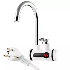 Мгновенный проточный водонагреватель Delimano с LED дисплеем и боковым подключением