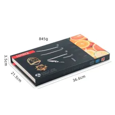 Кухонный набор ножей Easyrich ER-0238A 6 в 1, сталь, с покрытием