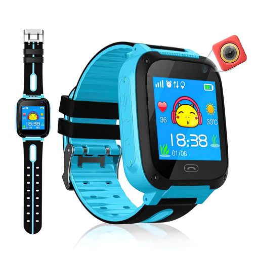 Дитячий розумний годинник Smart Watch F2 з GPS і Sim картою Блакитний - фото 4