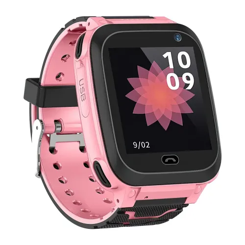 Детские умные часы Smart Watch F3 с GPS и Sim картой Розовый - фото 3