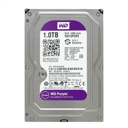 Жесткий диск для видеонаблюдения WD Purple 1TB, 5400 об/мин, SATA 6Gb/s, 64MB, 3.5 - фото 2