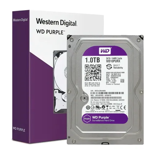 Жесткий диск для видеонаблюдения WD Purple 1TB, 5400 об/мин, SATA 6Gb/s, 64MB, 3.5